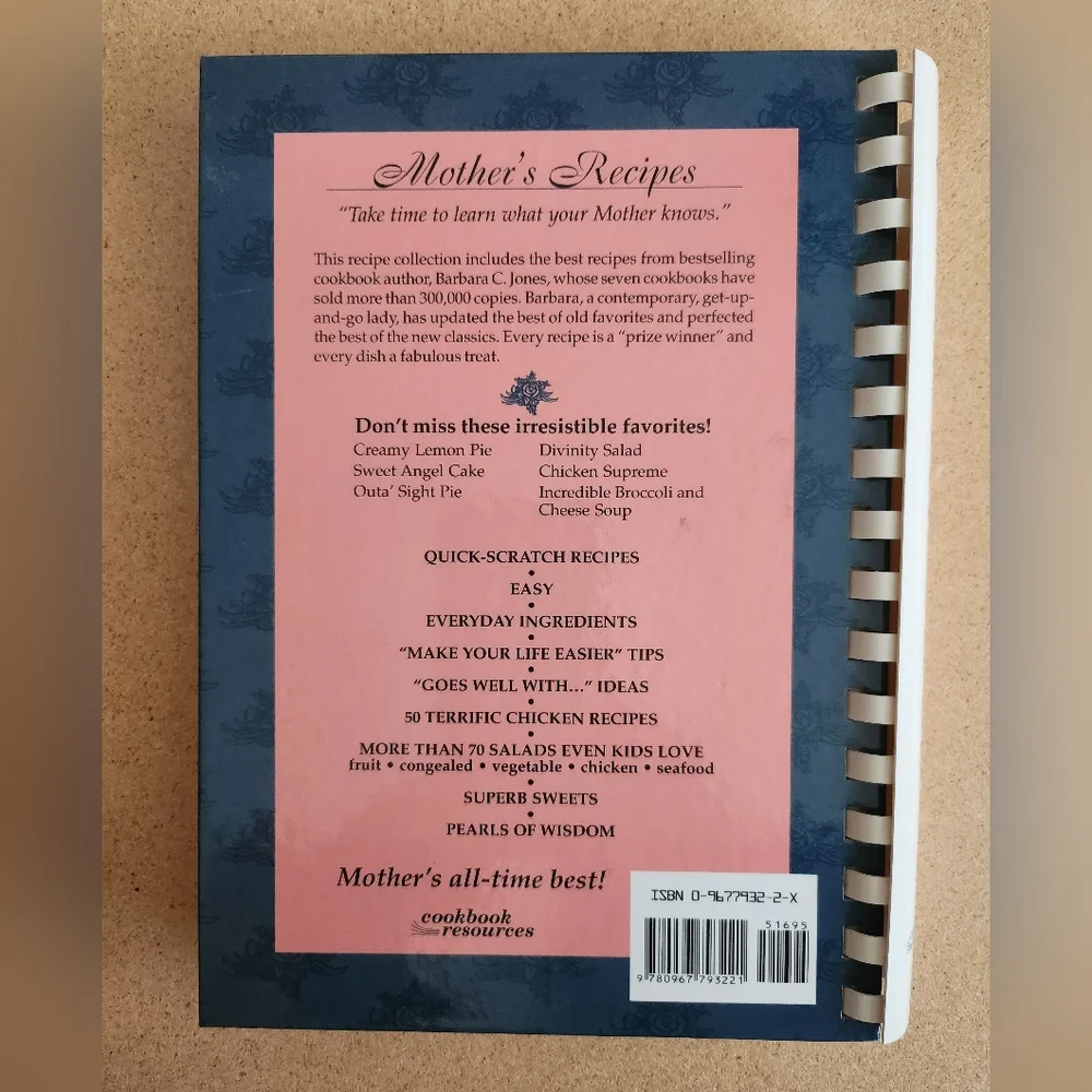 Mother's Recipes Cookbook VTG